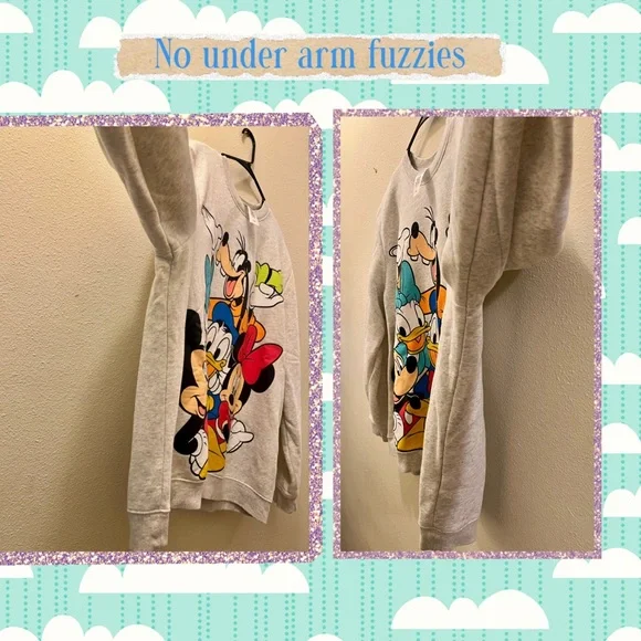 Disney Light Gray Sweatshirt with Mickey & Friends - Picture 3 of 4